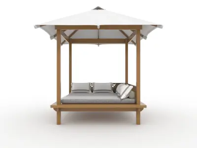 Poolside Cabana 10 3D model