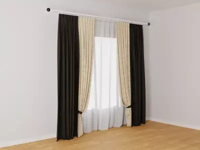 Curtains 01 collection 3 3D model