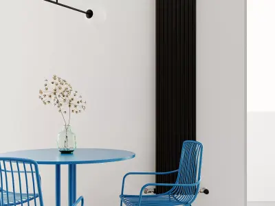 Modern living room dining room interior scenes 243 3D model