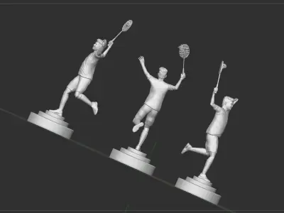 tennis player 3D print model