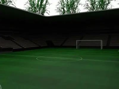 Soccer Stadium Low-poly 3D model buy