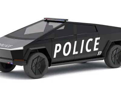 Tesla Police Cybertruck 3D model