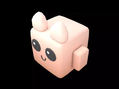 Basic Type Game Asset Pet Character v1 002 Low-poly 3D model