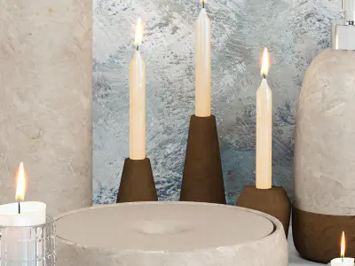 Bathroom accessory Set 01  3D model