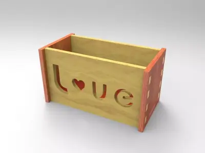 Flower Box For Laser Cut  Free 3D print model