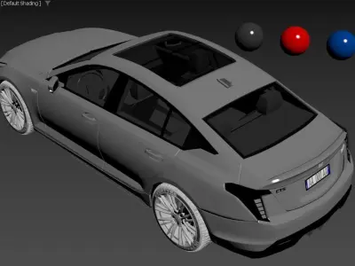 Cadillac CT5 Low-poly 3D model