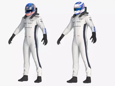 F1 Williams Suit 2024 3D model