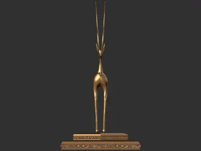 Deer Figurine - Ready for 3D Printing High-poly 3D model 3D print model