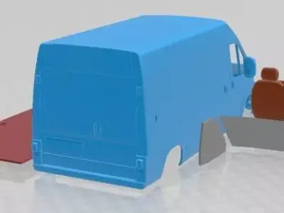 Fiat Ducato LWB 2008 Printable Van  3D print model