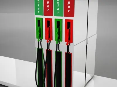 Pump01 plastic handle 3D model