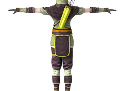 WARRIOR WOMEN Low-poly 3D model