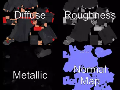 Dynamic Ninja model pack Low-poly 3D model