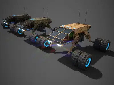 Rover One Low-poly 3D model