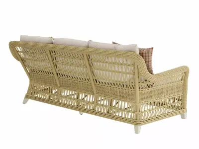 rattan sofa 3D model