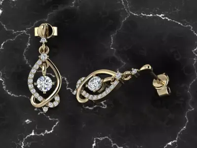 Jewelry Earring 3D print model get