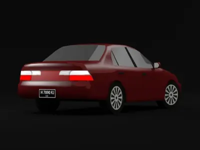 Low Poly Toyota Corolla 1996 Low-poly 3D model