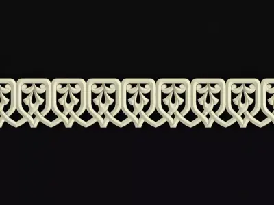 Central decor ornament for furniture 3D model 49
