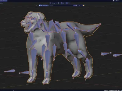 Stylized Dogs - Bundle Edition Low-poly 3D model