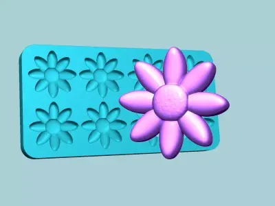 Jelly Candy Molding Flower A - Gummy Mould Free 3D print model