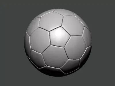 3D Model-FOOTBALL0001 soccer ball 3D print model
