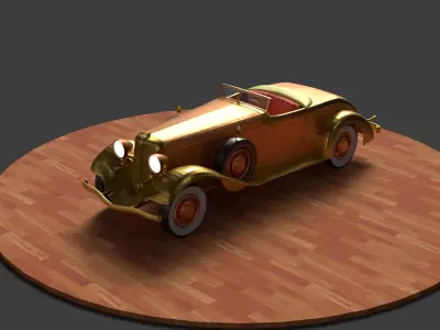 Chinese vintage car   Low-poly 3D model from CGTrader