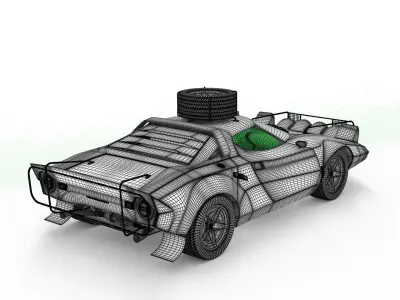 Lancia Stratos rally version 3D model