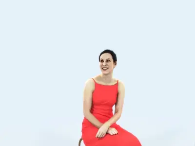 SAG07 6X Sports Beach Running Jogging Man Woman 008 Low-poly 3D model