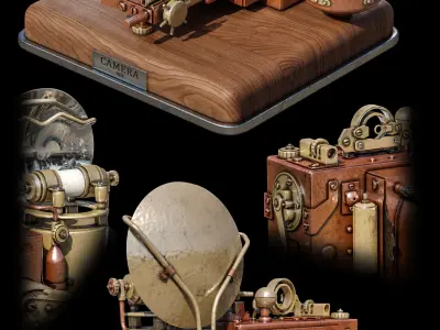 Steampunk Camera 3D model