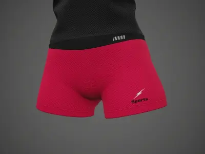 Female Sportswear gym clothing PBR 2 Low-poly 3D model