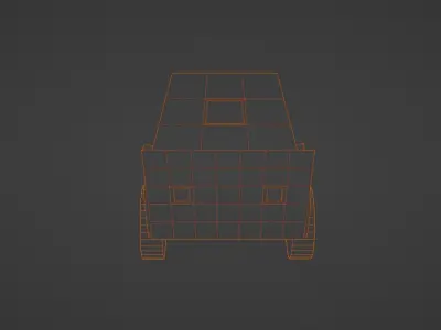 Low poly pick up truck Low-poly 3D model
