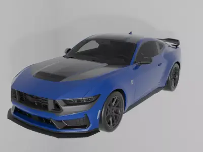 Ford Mustang Dark Horse Low-poly 3D model