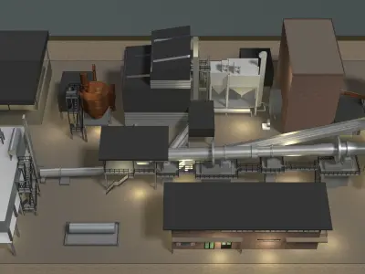 Industrial building 23ZZ33 3D model