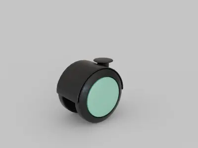 23 swivel wheels Low-poly 3D model