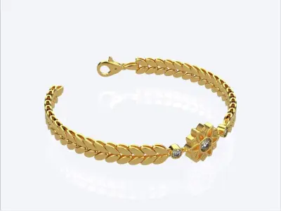 women luxury bracelet women chain 3D print model