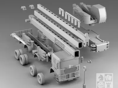 truck crane 3D print model
