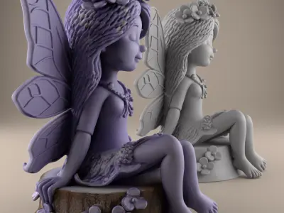 Charming Fairy 3D Model for Home Decor STL File 3D print model