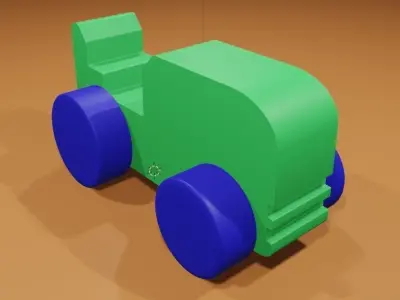 Tractor toy truck 3D model