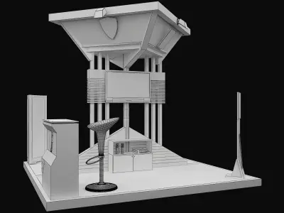 Booth Exhibition Stand a616b 3D model