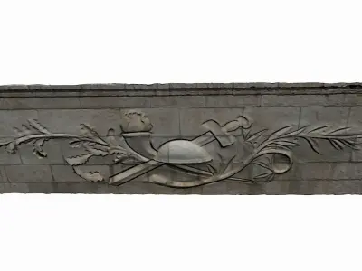 Relief Wall Low-poly 3D model