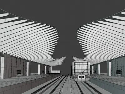 Berlin S-bahn station II 3D model
