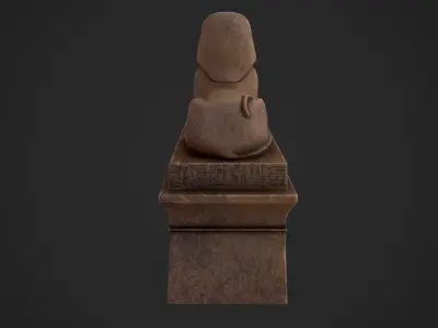 Sphinx egyptian statue Low-poly 3D model