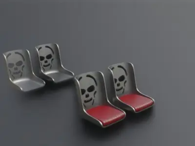 HOT ROD SEAT Skull 23AUG-S12 3D print model