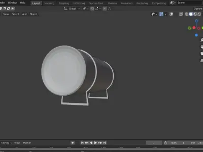 Nitrous Oxide Tank of NOS Brand Low-poly 3D model