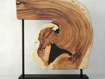 Wooden Decoration on Stand 3D model