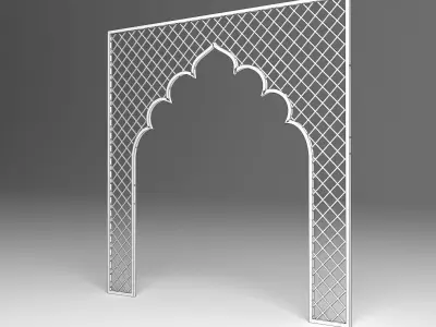 Indian Arch with Jali 3D model