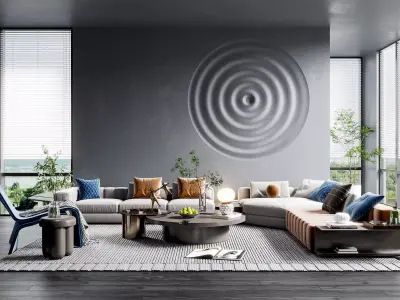 Modern coffee and sofa table 3D model