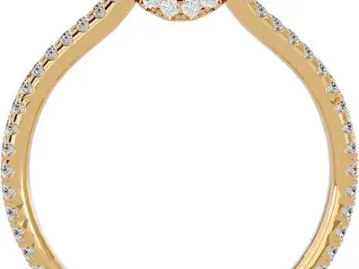 Modern Round Cut Engagement Ring Jewelry 3D print model