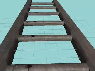 Ladder wooden Free 3D model