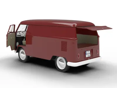 Volkswagen T1 Panel Van 1950 HQ 3d model 3D model