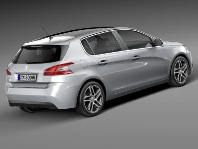 Peugeot 308 2014 3D model